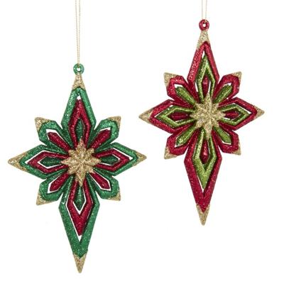 Ornament plc ster rood/groen/gd l15 cm Kurt S. Adler - Kurt s adler Ornament plc ster rood/groen/gd l15 cm Kurt S. Adler - Kurt s adler