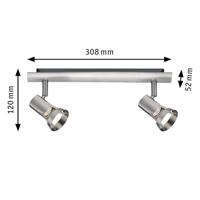 Paulmann Teja 66699 Plafondspot LED GU10 20 W Nikkel (gesatineerd) - thumbnail