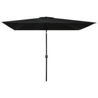 VidaXL Parasol met metalen paal 300x200 cm zwart - thumbnail