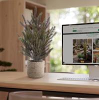 Picea Kunst Kerstboompje 40cm in kweekpot - thumbnail