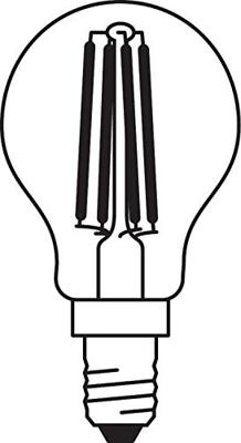 OSRAM HOMELIGHTING 4058075090668 LED-lamp Energielabel E (A - G) E14 Kogel 4 W = 40 W Warmwit (Ø x l) 45 mm x 84 mm Filament / Retro-LED 5 stuk(s)