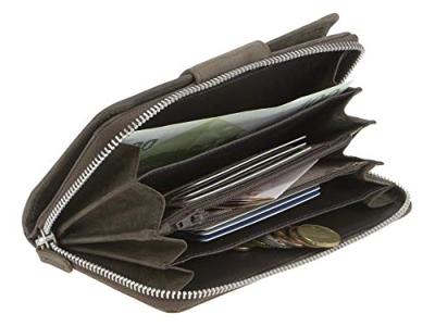 Bear Design Dark Nature Dames Portemonnee Large brown Dames portemonnee