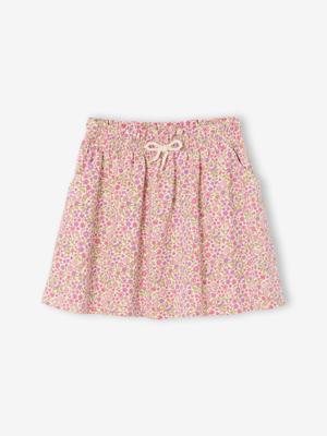 Meisjesrok met print lichtroze