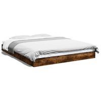 Bedframe zonder matras hout gerookt eikenkleurig 160x200 cm - thumbnail