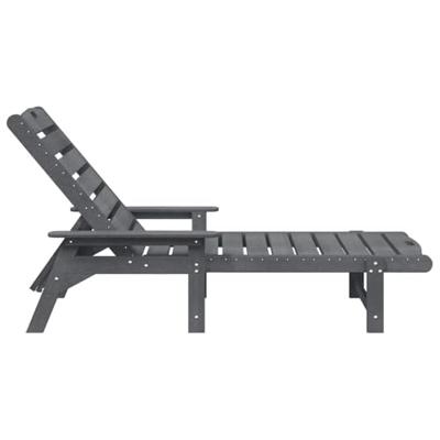 Ligstoel 2 pcs Lichtgrijs 195,5 x 53 x 98,5 cm Polyetheen