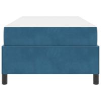 Bedframe met matras Donkerblauw en wit 80 x 200 cm Fluweel - thumbnail