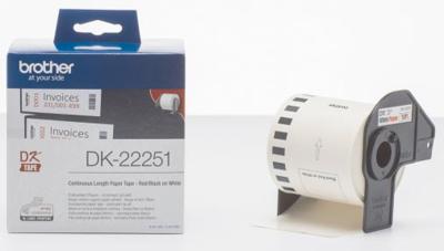 Brother DK-22251 Rol met etiketten 62 mm x 15.24 m Papier Wit 1 stuk(s) Permanent hechtend DK22251 Universele etiketten