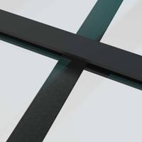 Schuifdeur met beslagset 90x205 cm ESG glas zwart - thumbnail