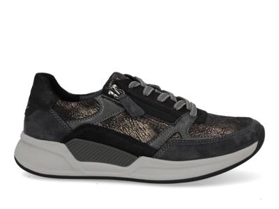 Gabor 76.958.61 schwarz silber Grijs maat 41