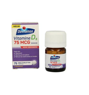 Davitamon VItamine D3 75 mcg Smelttablet