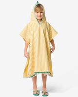 HEMA Kinderponcho 68x78cm velours krokodil strepen (groen) - thumbnail