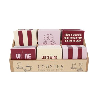 Z1 Onderzetter "wine" aardewerk 10x10cm