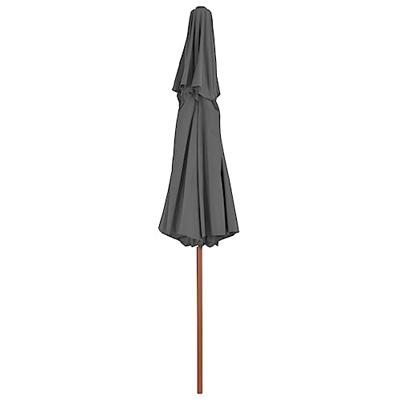 VidaXL Parasol dubbeldekker met houten paal 270 cm antraciet