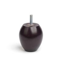 Voeten Rei 457 Rond Hout Donkerbruin Klassiek (Ø 6,5 x 7 cm) - thumbnail