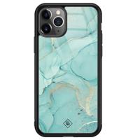 iPhone 11 Pro Max glazen hardcase - Touch of mint - thumbnail