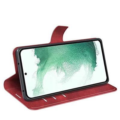 Lunso - Samsung Galaxy S23 Plus - cover bookcase hoes - Rood Lunso - Samsung Galaxy S23 Plus - cover bookcase hoes - Rood