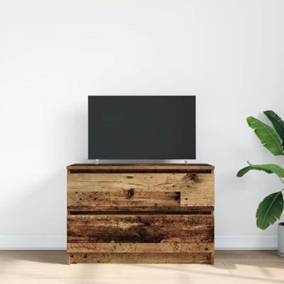 Tv-meubel 80x35x54 cm spaanplaat oud hout
