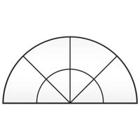 VidaXL Wandspiegel boog 100x50 cm ijzer zwart - thumbnail