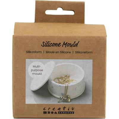 Creativ Company Siliconen vormen, pot met deksel, h: 4,5 cm, d 7,5 cm, 1 stuk/ 1 doos Creativ Company Siliconen vormen, pot met deksel, h: 4,5 cm, d 7,5 cm, 1 stuk/ 1 doos