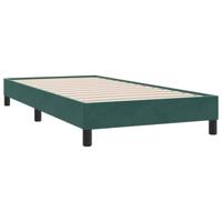 Boxspring met matras fluweel donkergroen 90x210 cm - thumbnail
