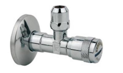Kirchhoff BENKISER-Haakse-kraan, 1/2"ET x 3/8" x 10 mmQ, met filter/rozet - 98625175