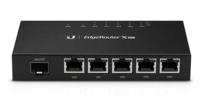 Ubiquiti Networks ER-X-SFP Ethernet/LAN zwart aangesloten router - aangesloten router (10,100,1000 Mbit/s, Ethernet (RJ-45), zwart)