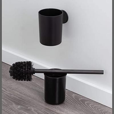 Tiger Tune Toiletborstel met houder Zwart metaal geborsteld / Zwart 9.6x38.2x12.1cm 1327338946 - thumbnail