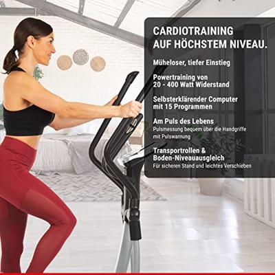 FINNLO hometrainer "crosstrainer loxon xtr" mod. 24 crosstrain.ergo loxon xtr white/silver