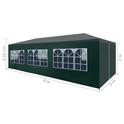 Partytent 3x9 m groen