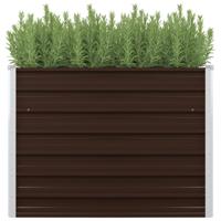VidaXL Plantenbak verhoogd 100x40x77 cm gegalvaniseerd staal bruin - thumbnail