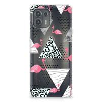 Motorola Edge 20 Lite | TPU Hoesje | Flamingo Triangle - thumbnail