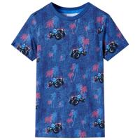 VidaXL Kindershirt 104 gemêleerd donkerblauw - thumbnail