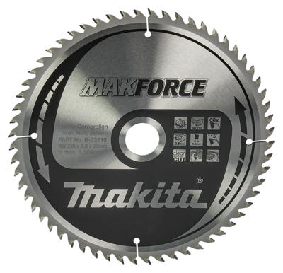 Makita Cirkelzaagblad voor Hout | Makforce | Ø 235mm Asgat 30mm 60T - B-32415