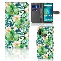 Xiaomi Mi A2 Lite Hoesje Orchidee Groen - thumbnail