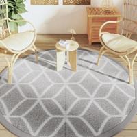 VidaXL Buitenkleed arakil ø 200 cm polypropeen grijs - thumbnail