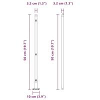 VidaXL Afrasteringspaal 26 pcs grijs 3,2 x 3,2 x 50 cm - thumbnail