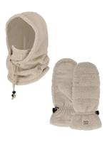Heatkeeper Dames Winter Set - Balaclava + Wanten - Teddy - Off White - thumbnail
