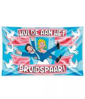 Gevelvlag 'Hulde aan het bruidspaar' - 150x90CM - thumbnail