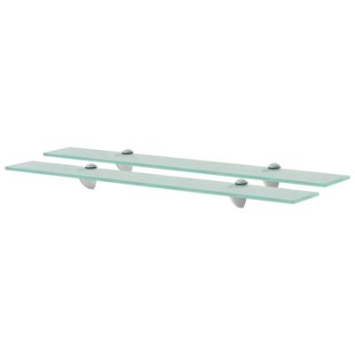 VidaXL Schappen zwevend 2 st 70x10 cm 8 mm glas VidaXL Schappen zwevend 2 st 70x10 cm 8 mm glas