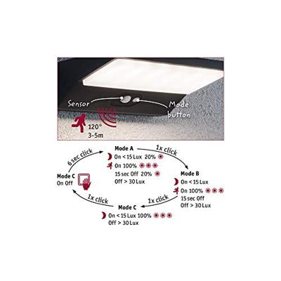 Paulmann 94333 Buitenlamp (wand) LED LED vast ingebouwd Donkergrijs