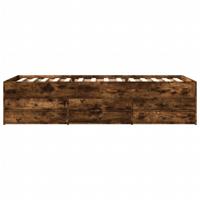 Slaapbank met lades zonder matras 100x200 cm gerookt eikenkleur - thumbnail