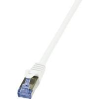 LogiLink CQ4111S RJ45 Netwerkkabel, patchkabel CAT 6A S/FTP 20.00 m Wit Vergulde steekcontacten, Vlambestendig, Snagless 1 stuk(s) - thumbnail