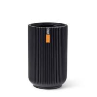 Vaas hoog Groove H26.5 cm zwart bloembpot Capi Europe - Capi europe - thumbnail