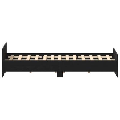 Bedframe zonder matras 135x190 cm bewerkt hout zwart eikenkleur