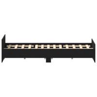 Bedframe zonder matras 135x190 cm bewerkt hout zwart eikenkleur - thumbnail