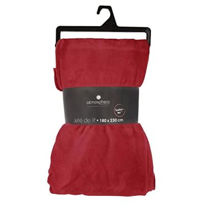 Atmosphera Plaid - warm rood - polyester - 180 x 230 cm Atmosphera Plaid - warm rood - polyester - 180 x 230 cm
