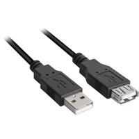 Sharkoon usb 2.0 verlengkabel (zwart, 3 meter, dubbele afscherming) - thumbnail