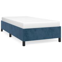 Bedframe zonder matras 90x190 cm fluweel donkerblauw - thumbnail