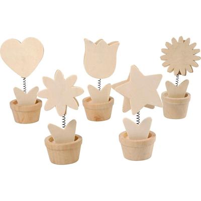 Creativ Company Versier je houten memoclip bloem, 10st.