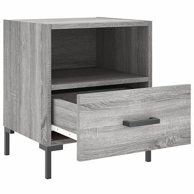 Nachtkastjes 2 st 40x35x47,5 cm bewerkt hout grijs sonoma eiken